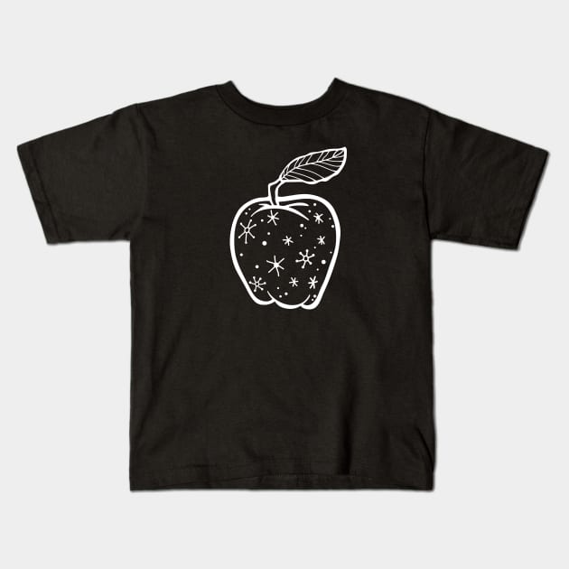 Fantastic Mr Fox - Apple with Stars - White Kids T-Shirt by Barn Shirt USA